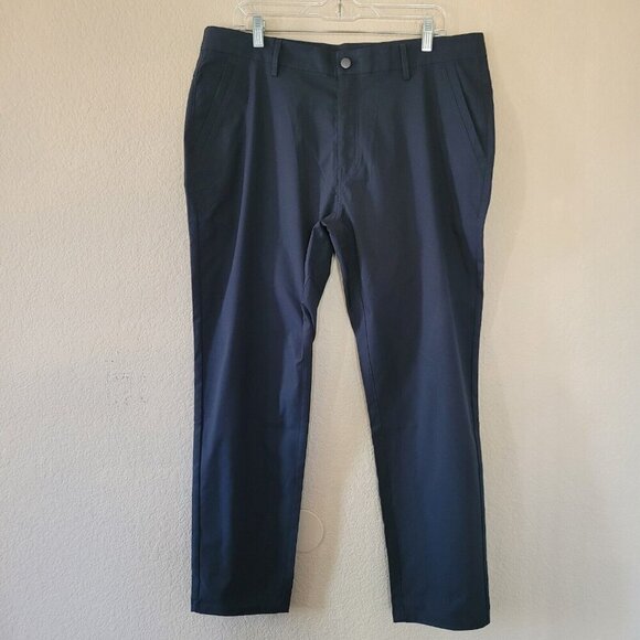 Marcus Pierce Renegade Pants Mens 36x30 Navy Blue Chino Stretch Straight Leg - Picture 1 of 10